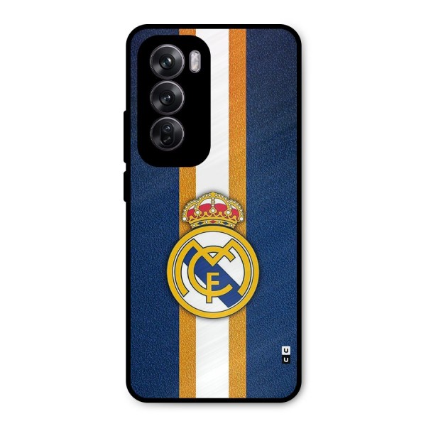 Real Madrid Stripes Metal Back Case for Oppo Reno12 Pro