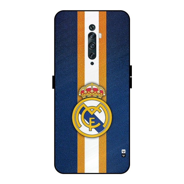 Real Madrid Stripes Metal Back Case for Oppo Reno2 F