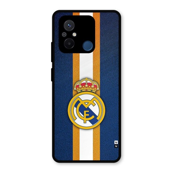 Real Madrid Stripes Metal Back Case for Poco C55