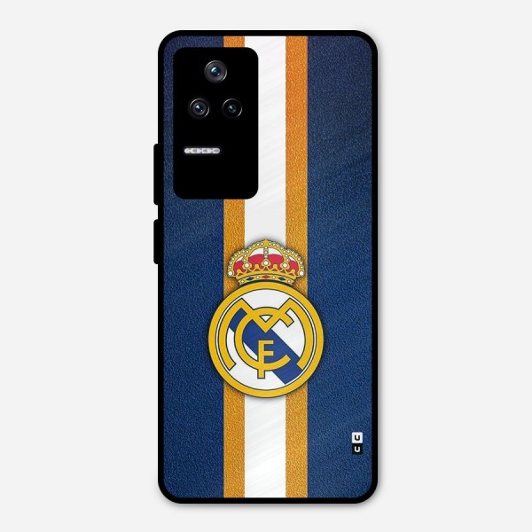 Real Madrid Stripes Metal Back Case for Poco F4 5G