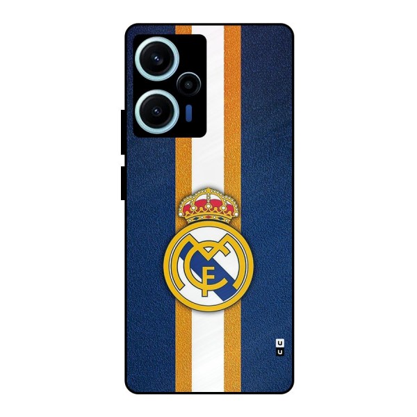 Real Madrid Stripes Metal Back Case for Poco F5