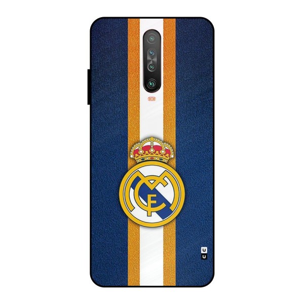 Real Madrid Stripes Metal Back Case for Poco X2