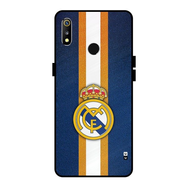 Real Madrid Stripes Metal Back Case for Realme 3