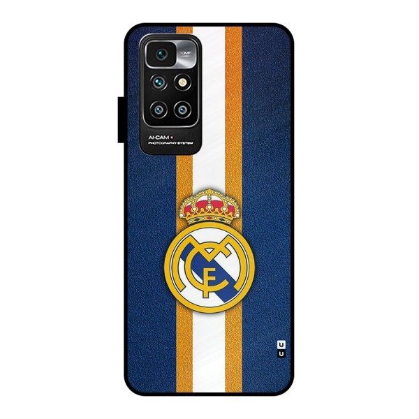 Real Madrid Stripes Metal Back Case for Redmi 10 Prime