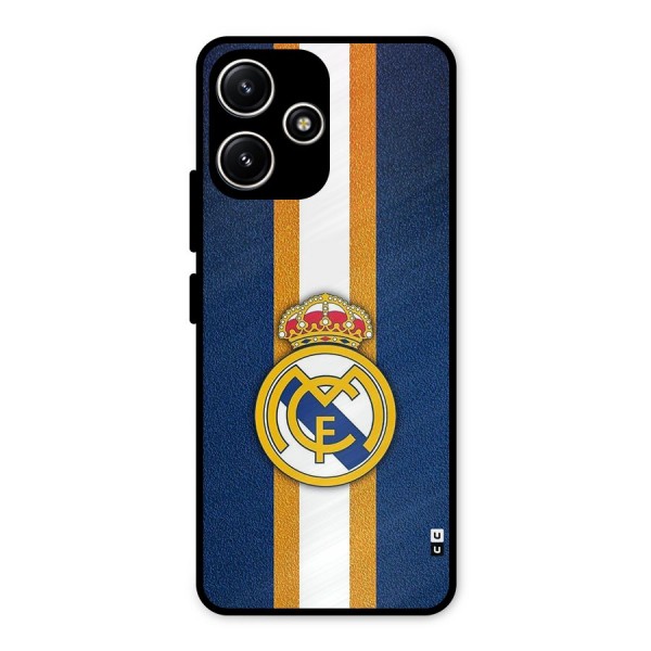 Real Madrid Stripes Metal Back Case for Redmi 12 5G