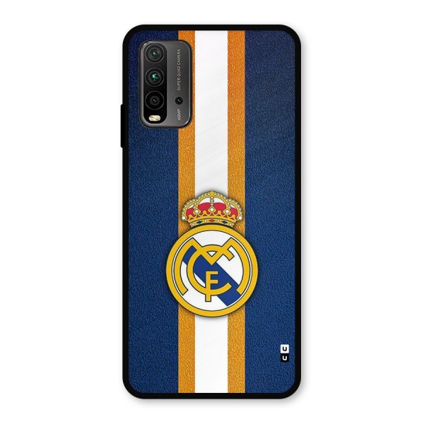 Real Madrid Stripes Metal Back Case for Redmi 9 Power