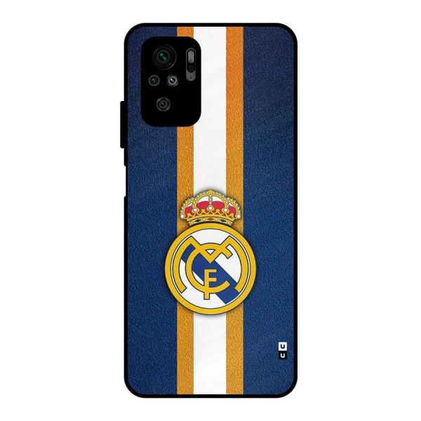 Real Madrid Stripes Metal Back Case for Redmi Note 10