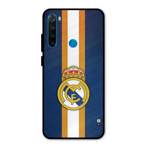 Real Madrid Stripes Metal Back Case for Redmi Note 8