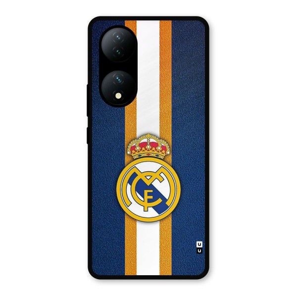 Real Madrid Stripes Metal Back Case for Vivo T2