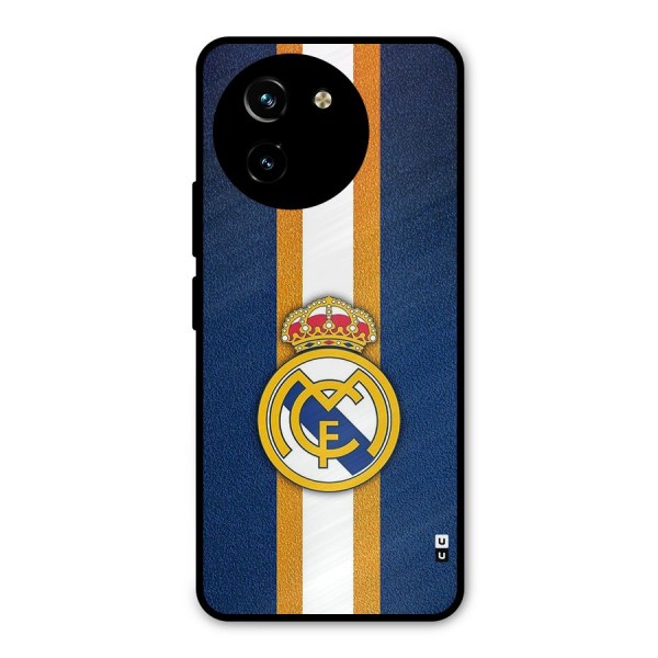 Real Madrid Stripes Metal Back Case for Vivo T3x