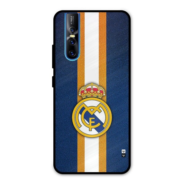 Real Madrid Stripes Metal Back Case for Vivo V15 Pro