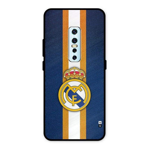 Real Madrid Stripes Metal Back Case for Vivo V17 Pro