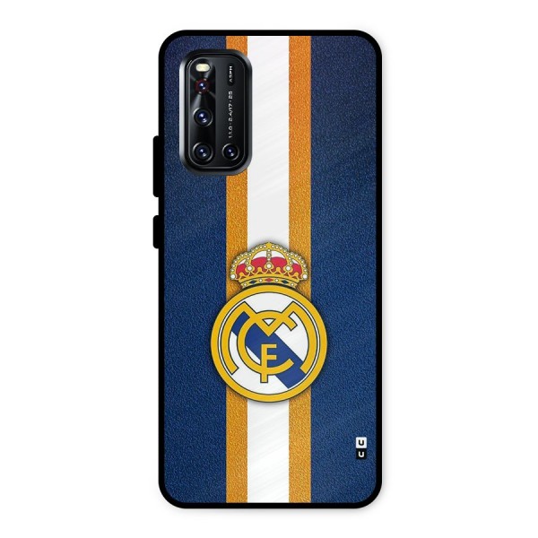 Real Madrid Stripes Metal Back Case for Vivo V19