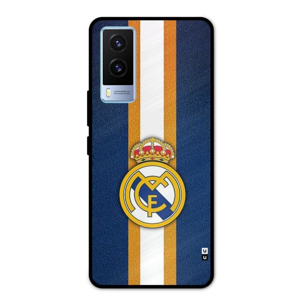 Real Madrid Stripes Metal Back Case for Vivo V21e 5G