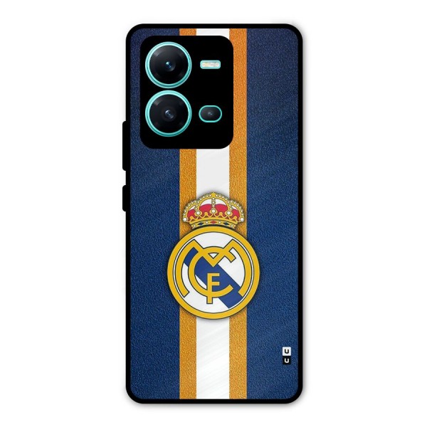 Real Madrid Stripes Metal Back Case for Vivo V25