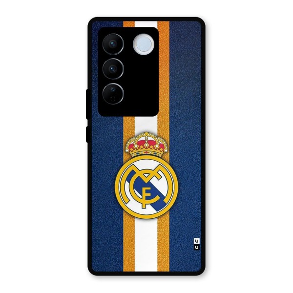 Real Madrid Stripes Metal Back Case for Vivo V27