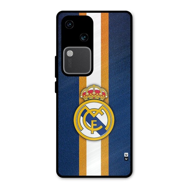 Real Madrid Stripes Metal Back Case for Vivo V30