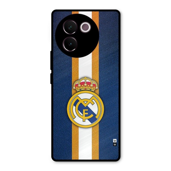 Real Madrid Stripes Metal Back Case for Vivo V30e