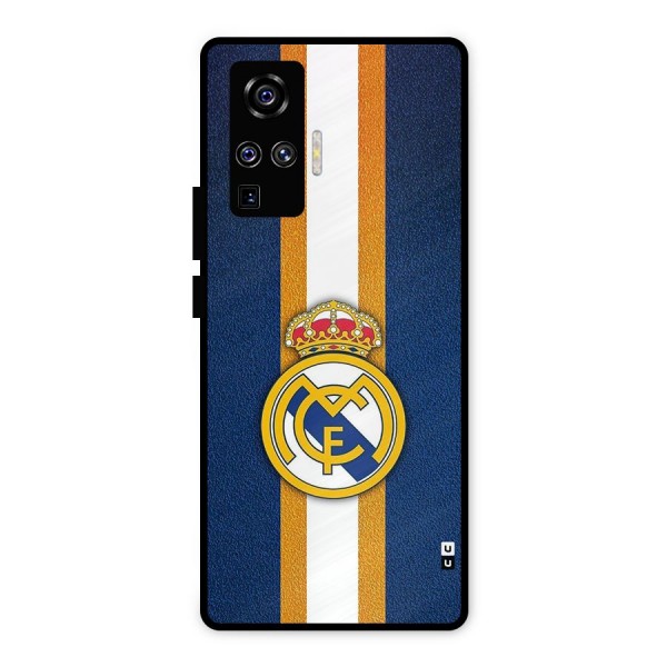 Real Madrid Stripes Metal Back Case for Vivo X50 Pro