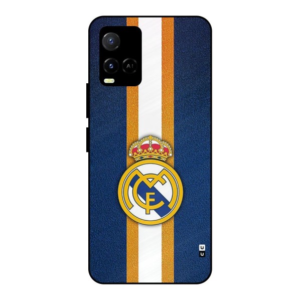 Real Madrid Stripes Metal Back Case for Vivo Y21