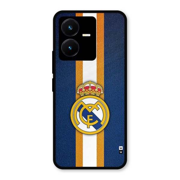 Real Madrid Stripes Metal Back Case for Vivo Y22