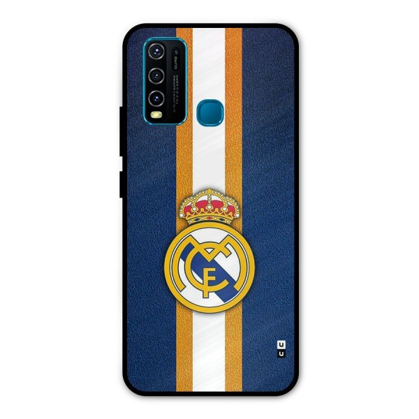 Real Madrid Stripes Metal Back Case for Vivo Y30