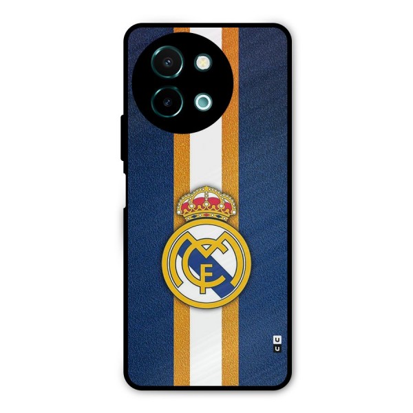 Real Madrid Stripes Metal Back Case for Vivo Y58