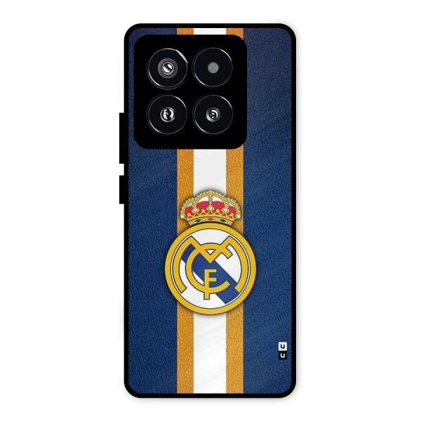 Real Madrid Stripes Metal Back Case for Xiaomi 14 Pro