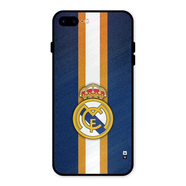 Real Madrid Stripes Metal Back Case for iPhone 8 Plus