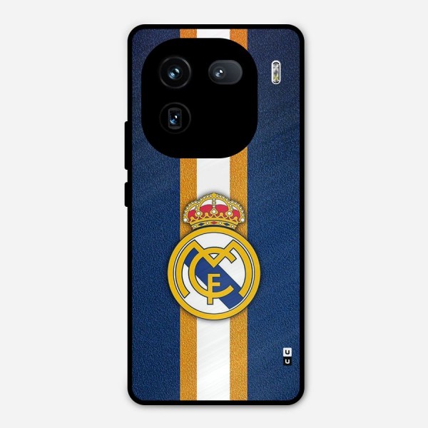 Real Madrid Stripes Metal Back Case for iQOO 12