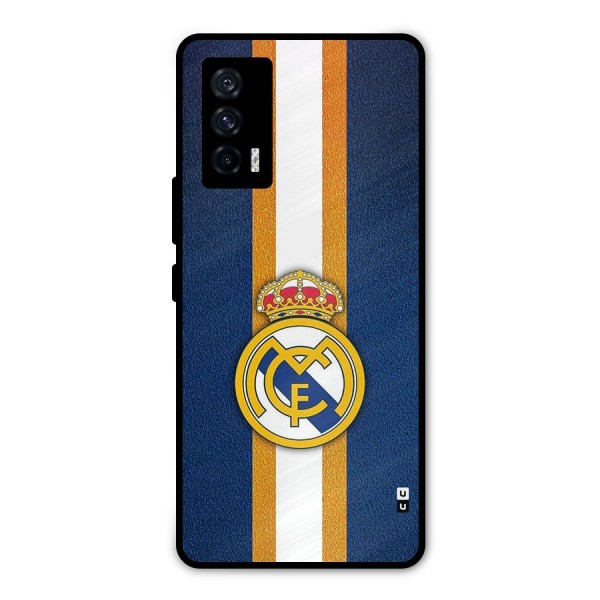 Real Madrid Stripes Metal Back Case for iQOO 7 5G