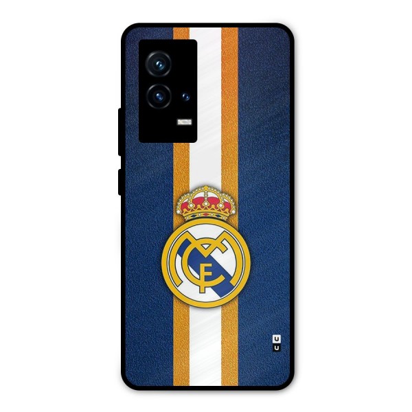 Real Madrid Stripes Metal Back Case for iQOO 9 5G