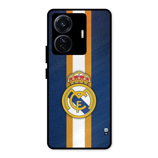 Real Madrid Stripes Metal Back Case for iQOO Z6