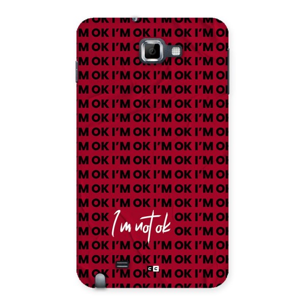 Really Not Ok Back Case for Galaxy Note