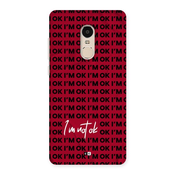 Really Not Ok Back Case for Redmi Note 4