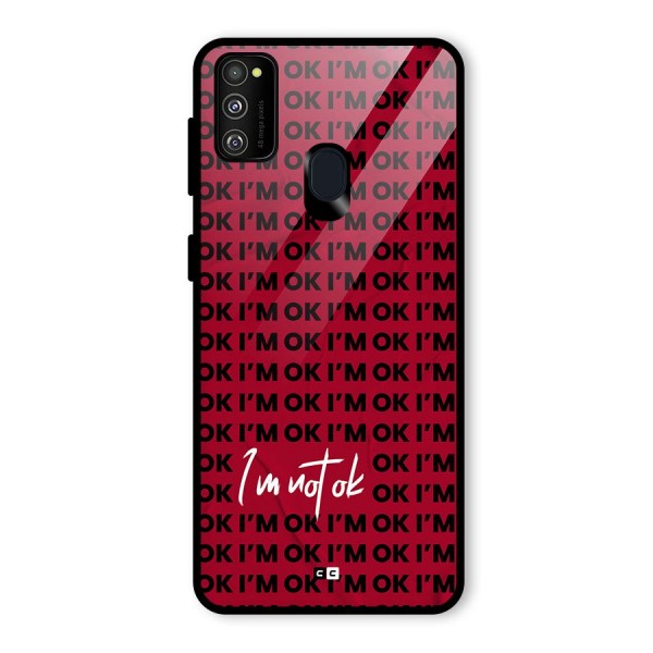 Really Not Ok Glass Back Case for Galaxy M21