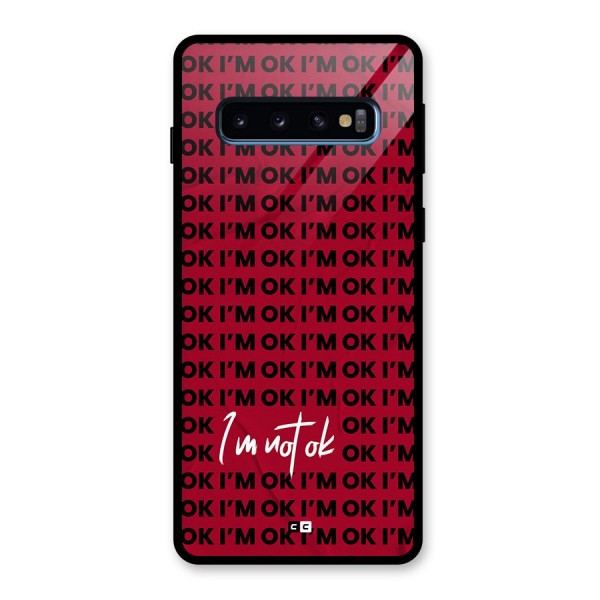 Really Not Ok Glass Back Case for Galaxy S10