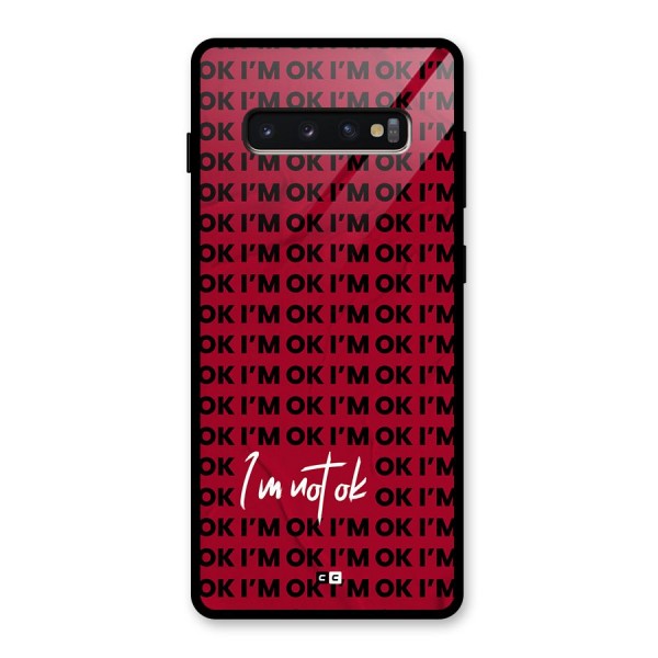 Really Not Ok Glass Back Case for Galaxy S10 Plus