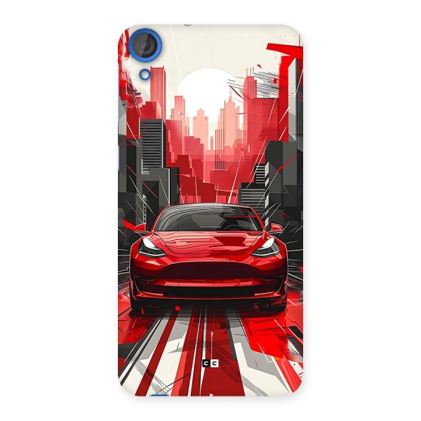 Red And Black Car Back Case for Desire 820s