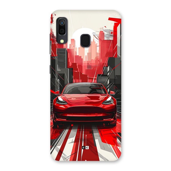 Red And Black Car Back Case for Galaxy A20