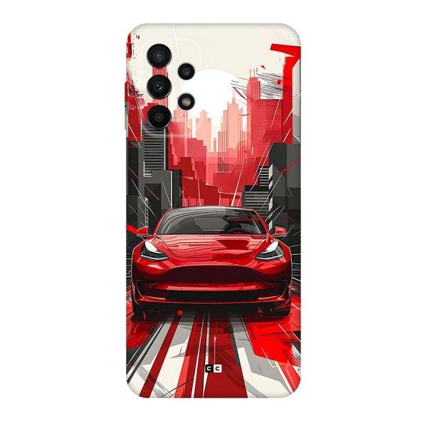 Red And Black Car Back Case for Galaxy A23