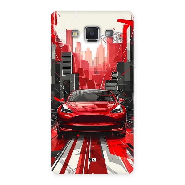 Red And Black Car Back Case for Galaxy A5