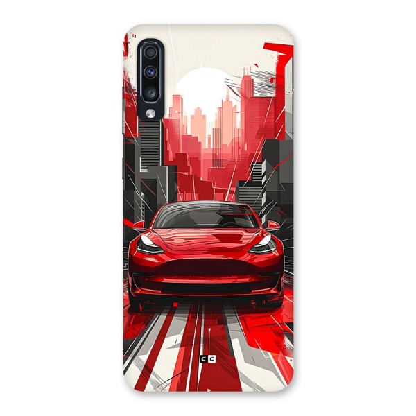 Red And Black Car Back Case for Galaxy A70s