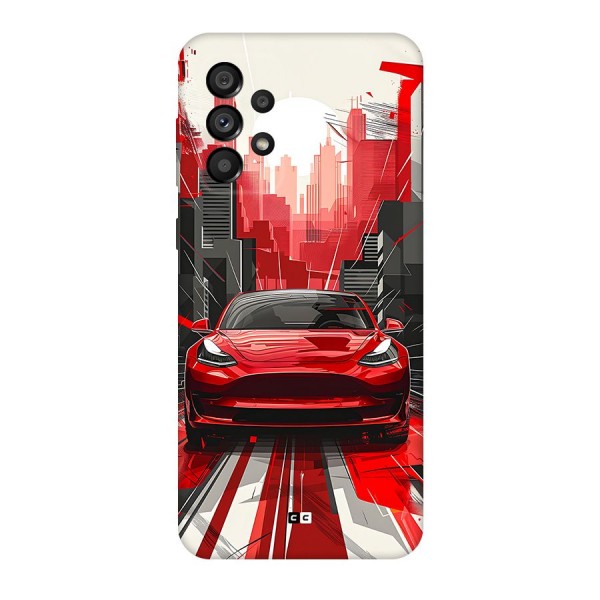 Red And Black Car Back Case for Galaxy A73 5G