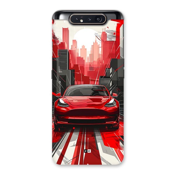 Red And Black Car Back Case for Galaxy A80