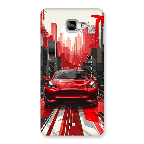 Red And Black Car Back Case for Galaxy A9