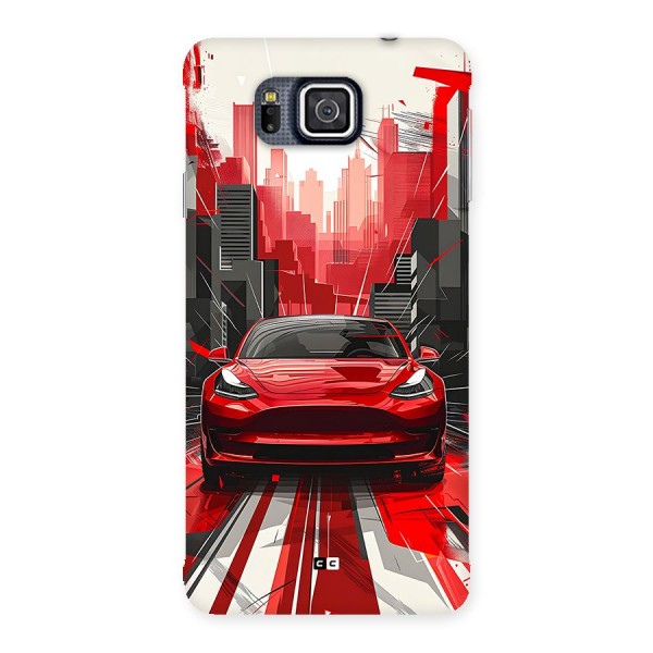 Red And Black Car Back Case for Galaxy Alpha