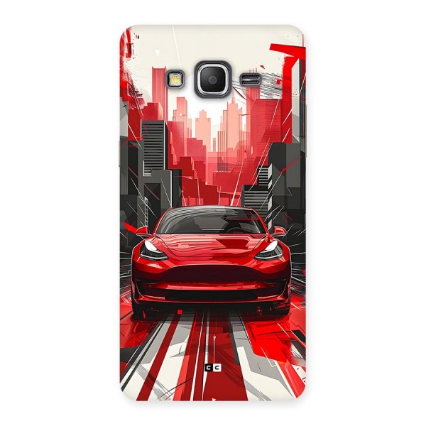 Red And Black Car Back Case for Galaxy Grand Prime