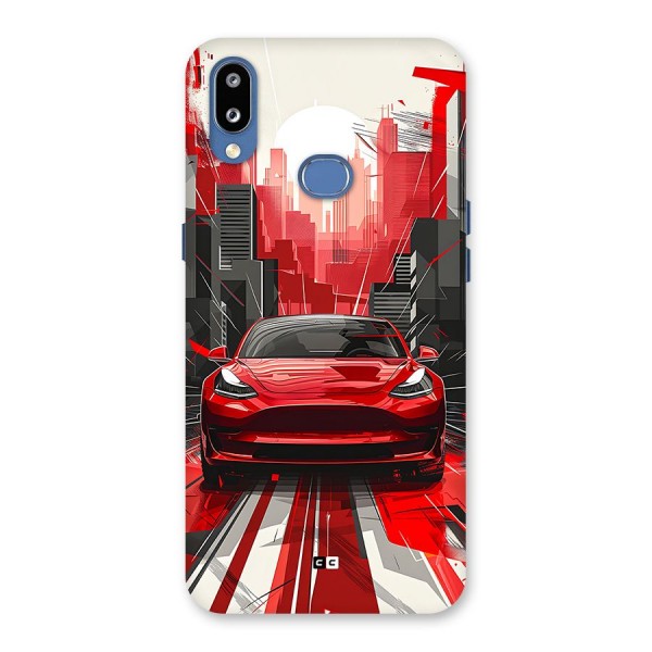 Red And Black Car Back Case for Galaxy M01s