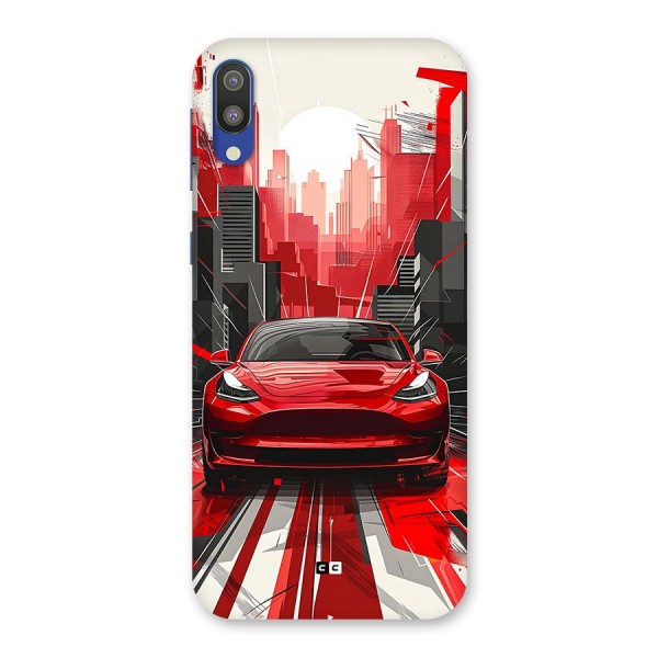 Red And Black Car Back Case for Galaxy M10